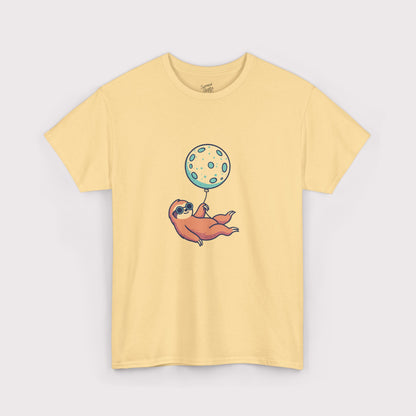 Teal Moon Balloon Sloth T-Shirt