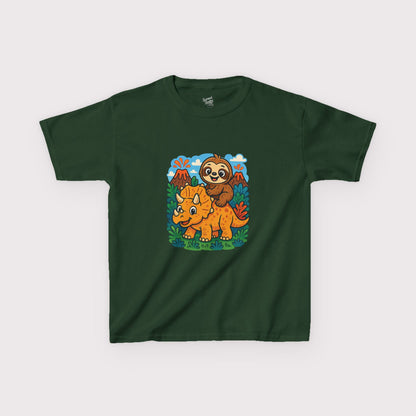 Tricera-Sloth Adventure Kids T-Shirt