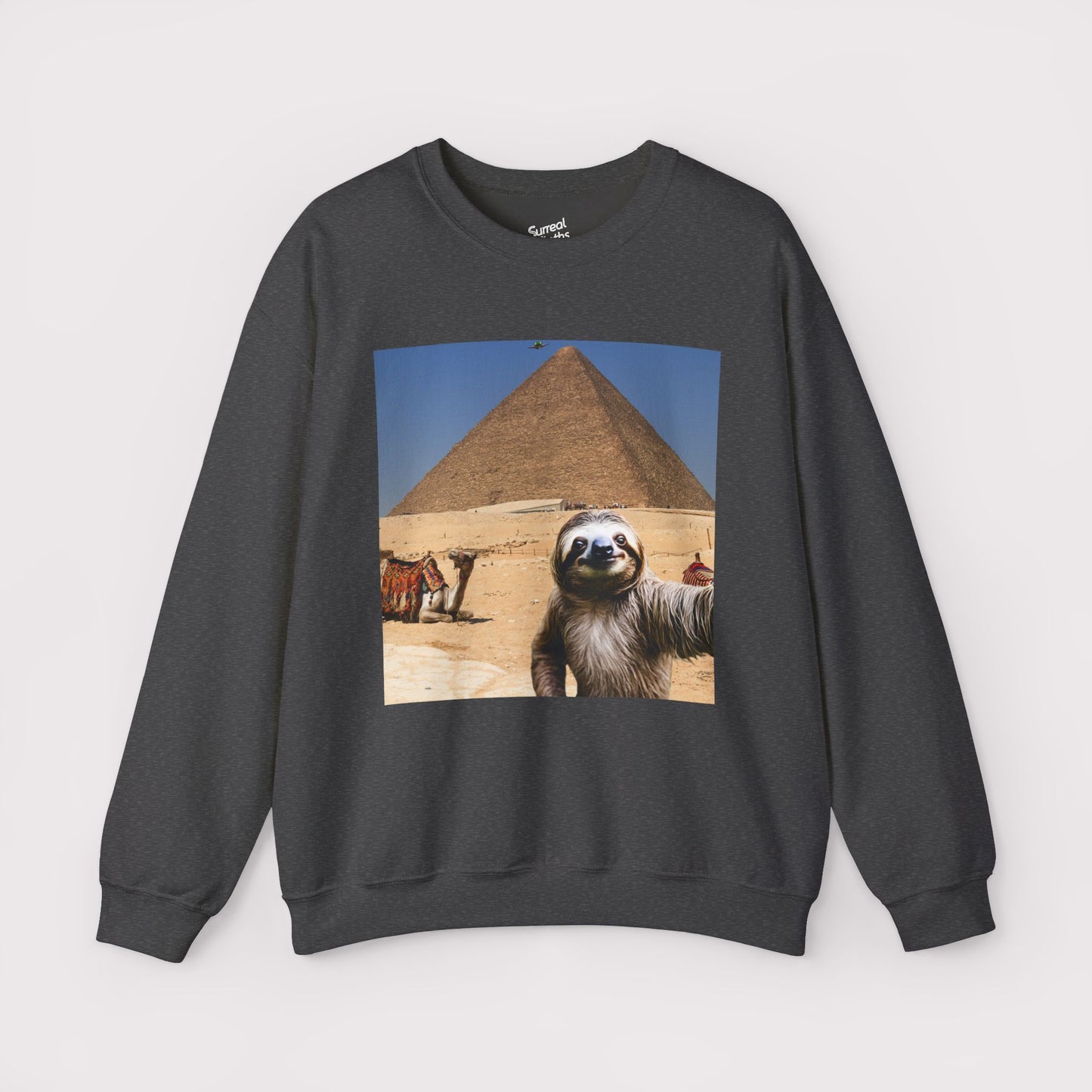 Sloth Selfie Pyramids of Egypt - Crewneck