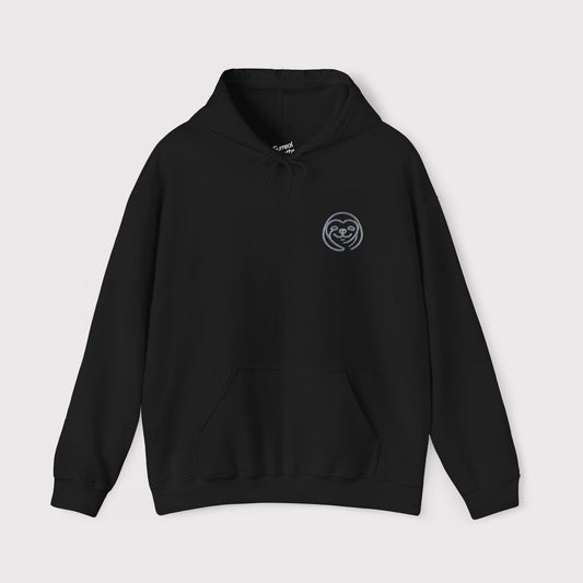 Minimalist Sloth Face Embroidered Hoodie