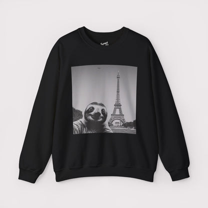 Sloth Selfie Eiffel Tower - Crewneck