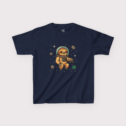 Pixel Space Sloth Kids T-Shirt