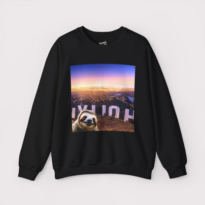 Sloth Selfie Hollywood Sign - Crewneck