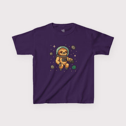 Pixel Space Sloth Kids T-Shirt