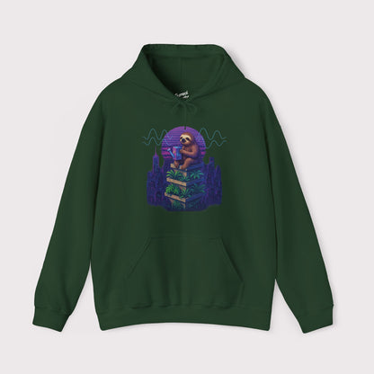 Neon Nights Sloth Hoodie
