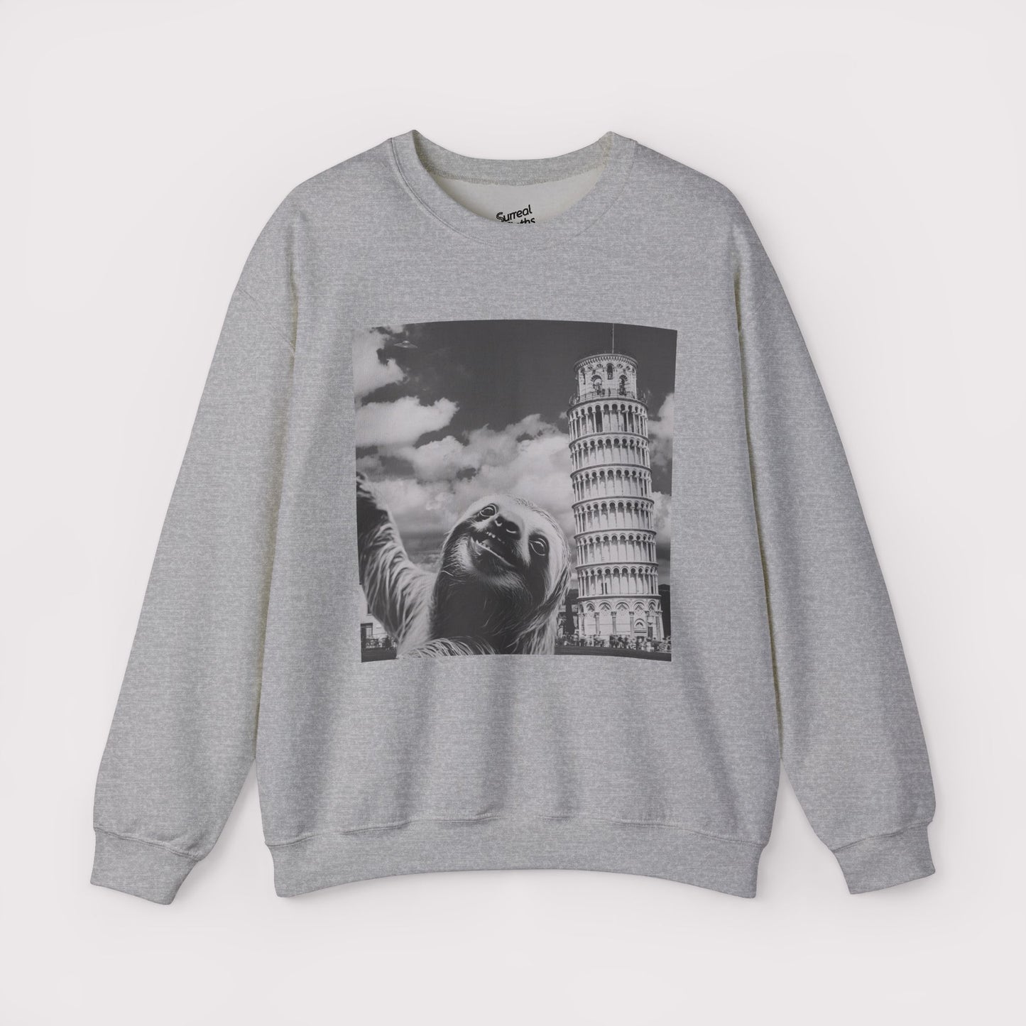 Sloth Selfie Leaning Tower of Pisa - Crewneck