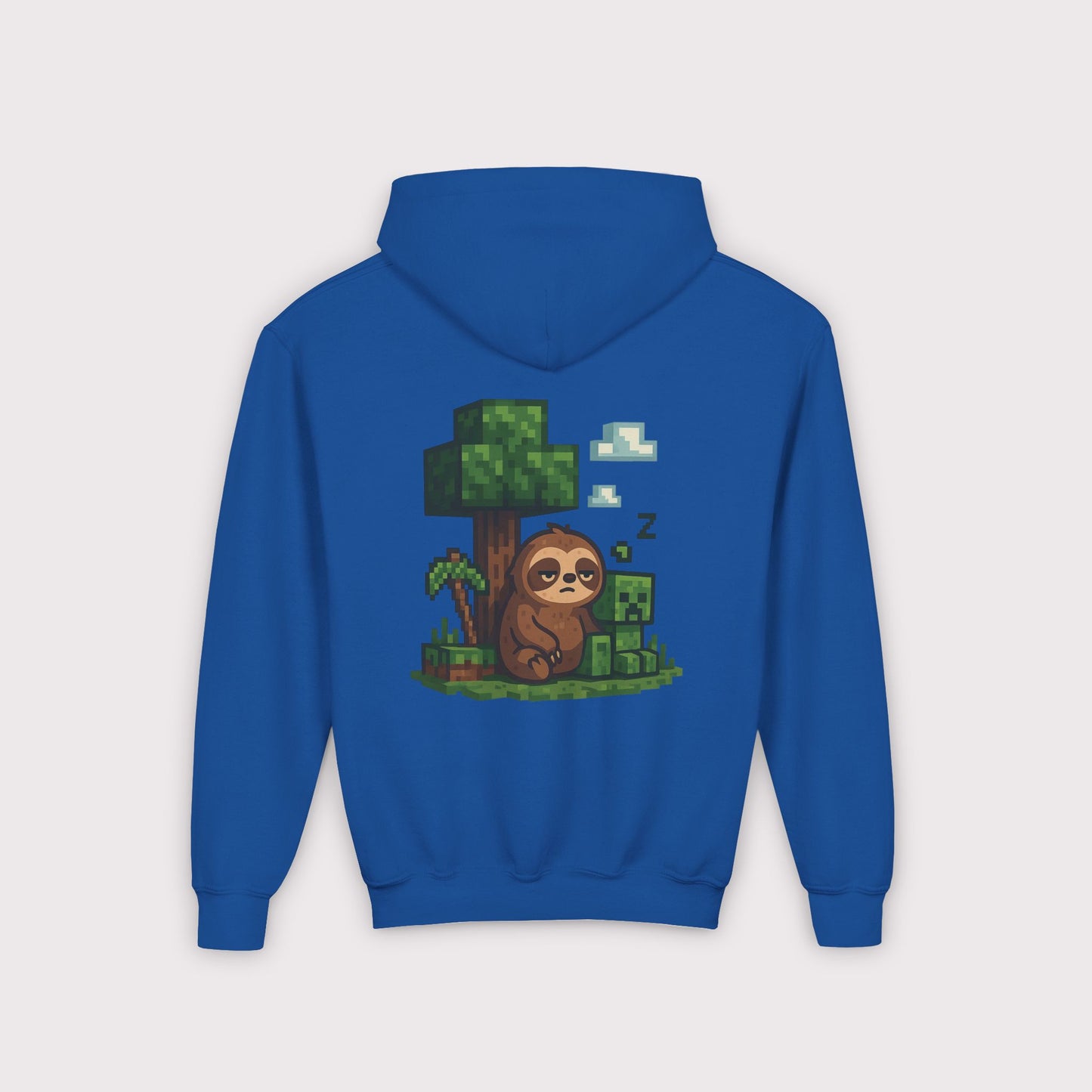 Pixel Sloth & Creeper Kids Hoodie