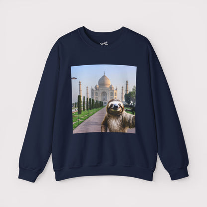 Sloth Selfie Taj Mahal - Crewneck