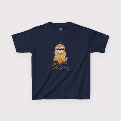 “Bookworm Sloth Society” Kids Tee