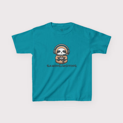 “Gaming > Moving” Kids Tee