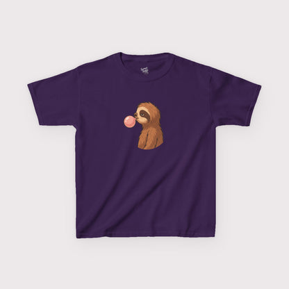 Bubble Blowing Sloth Kids T-Shirt
