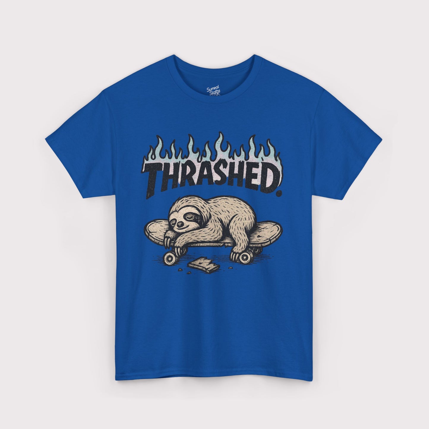 Thrashed Flame Outline T-Shirt