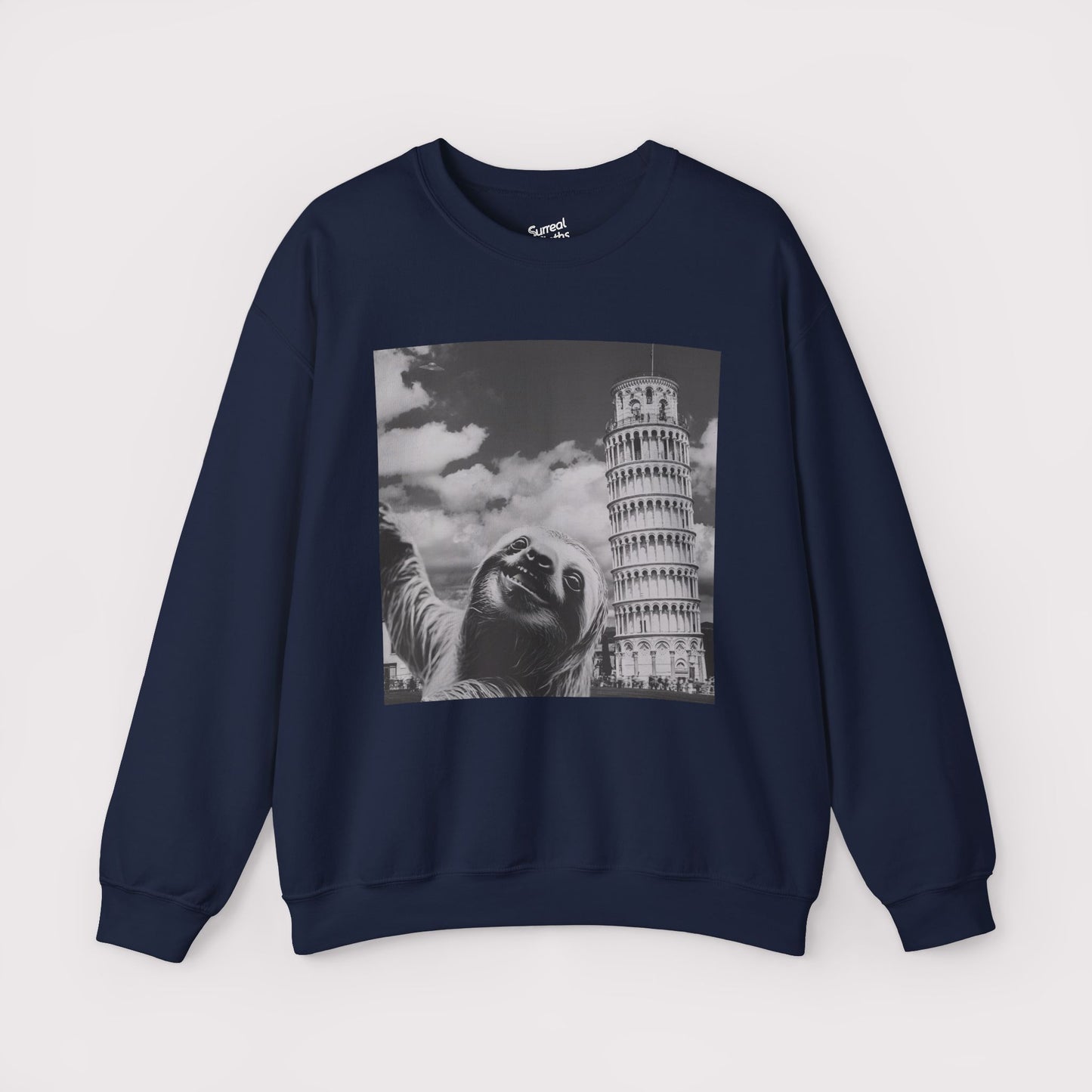 Sloth Selfie Leaning Tower of Pisa - Crewneck