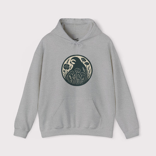 Floral Sloth Emblem Hoodie