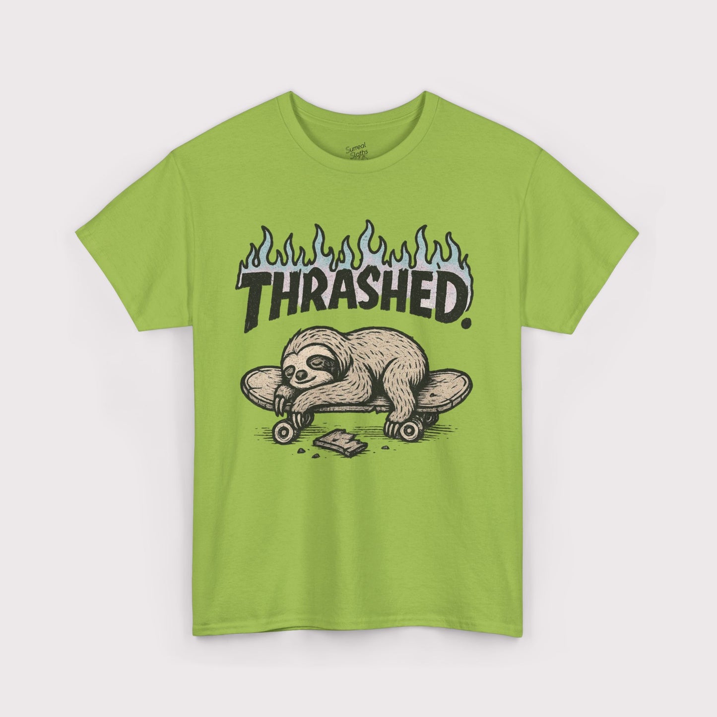 Thrashed Flame Outline T-Shirt