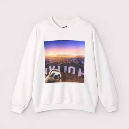 Sloth Selfie Hollywood Sign - Crewneck