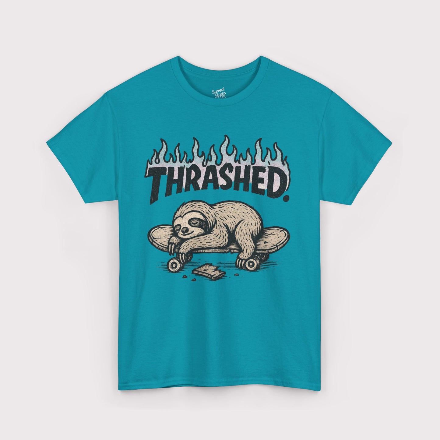 Thrashed Flame Outline T-Shirt