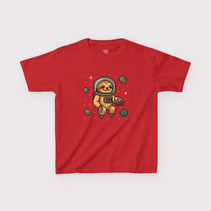 Pixel Space Sloth Kids T-Shirt