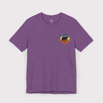 Vintage Sunset Sloth Crest T-Shirt