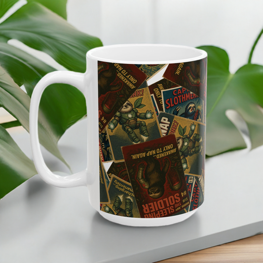 Sloth Superhero Mug Series: Sleeping Soldier, Ironnap & Captain Slothmerica