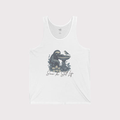 Savor the Still Life Sloth Tank Top