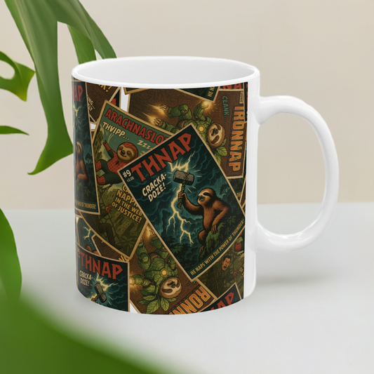 Sloth Superhero Mug Series: Thnap, Aracnasloth & Ironnap